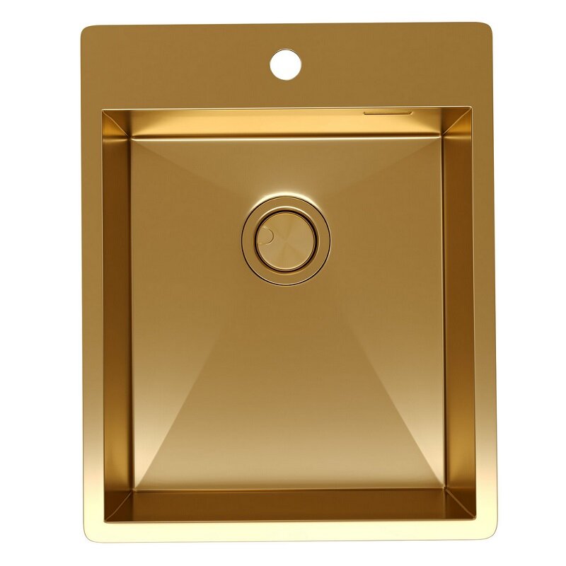 Изображение товара Мойка кухонная Reflexion Iseo RX2240GD, 40 см, нержавеющая сталь, PVD-покрытие золото брашированное