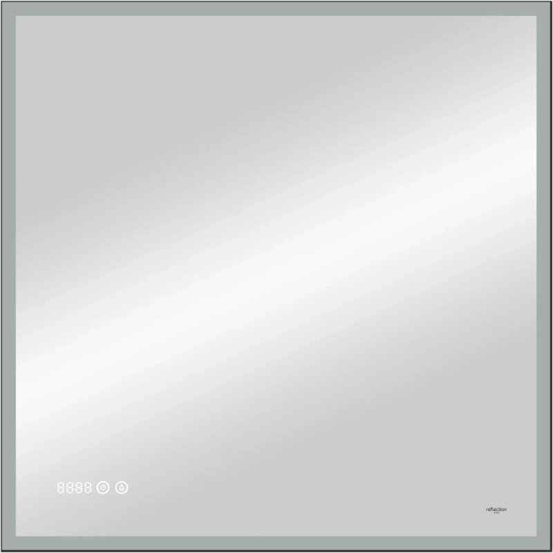 Изображение товара Зеркало Reflexion Ghost RF5224GH с LED-подсветкой и часами 80x80 см Изображение товара Зеркало Reflexion Ghost RF5224GH с LED-подсветкой и часами 80x80 см