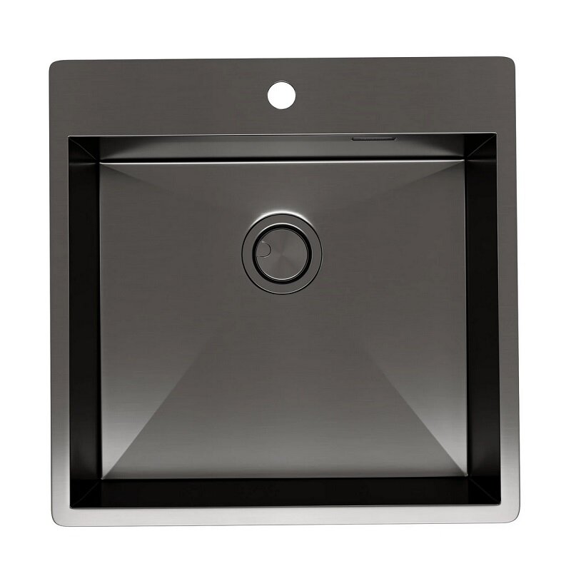 Изображение товара Мойка кухонная Reflexion Iseo RX2250BL 50 см нержавеющая сталь PVD покрытие вороненая сталь