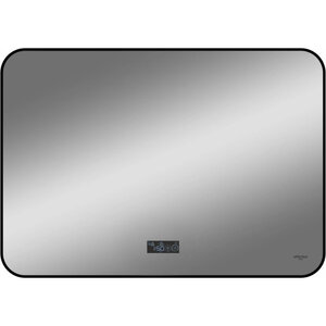 Изображение товара Зеркало Reflexion Shadow RF5733SH, 80 x 60 см, с LED-подсветкой, сенсорный выключатель, часы, цвет черный