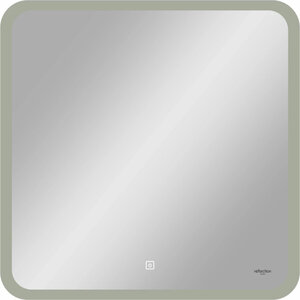 Изображение товара Зеркало Reflexion Blink RF6040BK, 60 x 60 см, с LED-подсветкой, сенсорный выключатель, цвет белый
