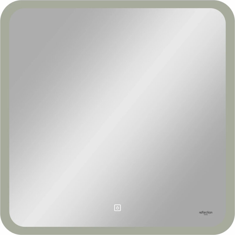Изображение товара Зеркало Reflexion Blink RF6040BK, 60 x 60 см, с LED-подсветкой, сенсорный выключатель, цвет белый