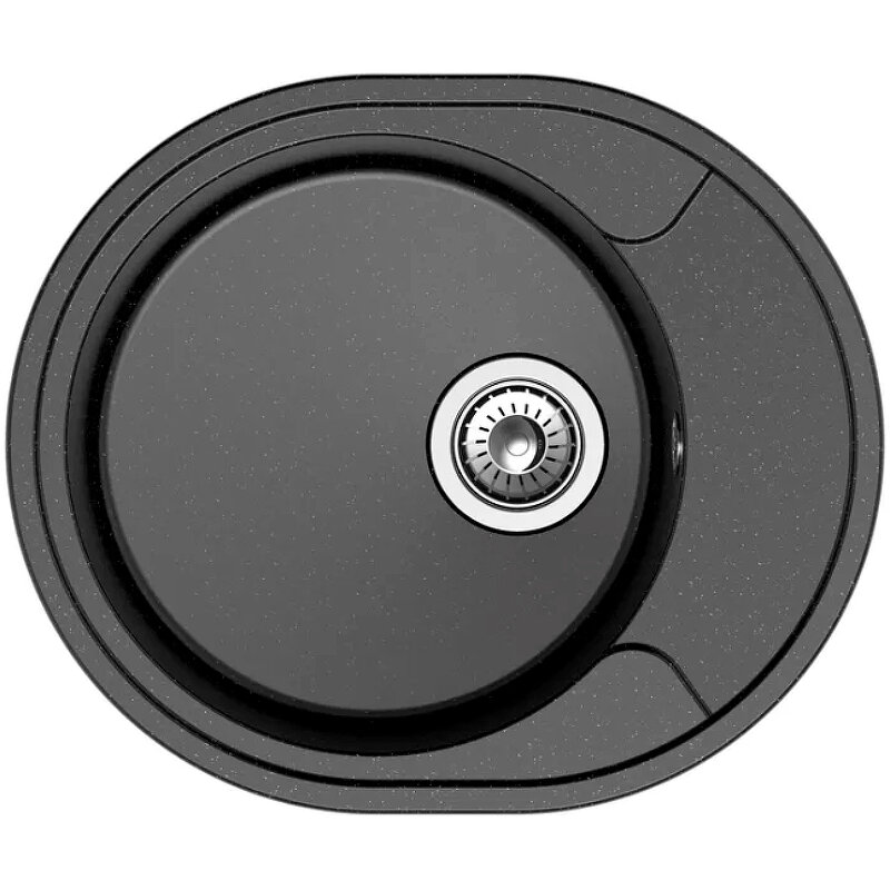Изображение товара Мойка кухонная Reflexion Allonge RF0658BL 57 см черная из искусственного камня
