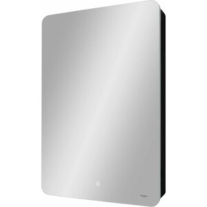 Изображение товара Зеркальный шкаф Reflexion Black RF2001BL, 56 см, с LED-подсветкой, сенсорный выключатель, цвет черный