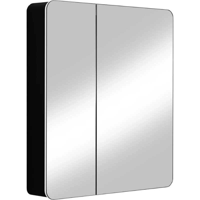 Изображение товара Зеркальный шкаф Reflexion Black RF2002BL, 76 см, с LED-подсветкой, датчик движения, цвет черный