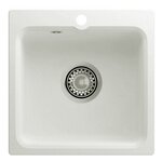 Мойка кухонная Reflexion Base RX0743WH, 43 см, искусственный камень, белый - фото 1