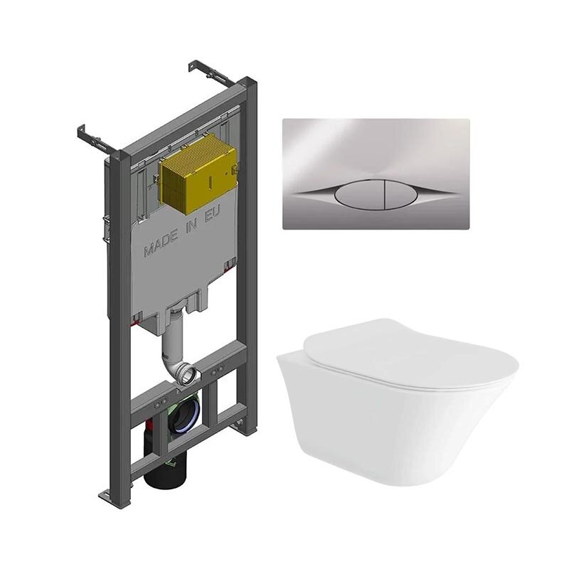 Изображение товара Инсталляция Jacob Delafon с безободковым унитазом Vive E28078RU-0 и крышкой микролифт