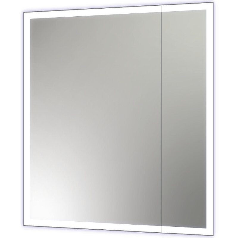 Изображение товара Зеркальный шкаф Reflexion Cube RF2212CB с LED-подсветкой 70 см белый