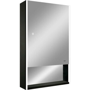 Изображение товара Зеркальный шкаф Reflexion Box RF2419BL, 50 см, с LED-подсветкой, сенсорный выключатель, цвет черный