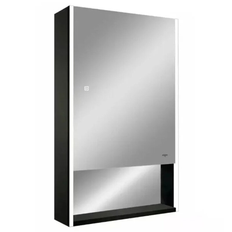 Изображение товара Зеркальный шкаф Reflexion Box RF2421BL, 60 см, с LED-подсветкой, сенсорный выключатель, цвет черный