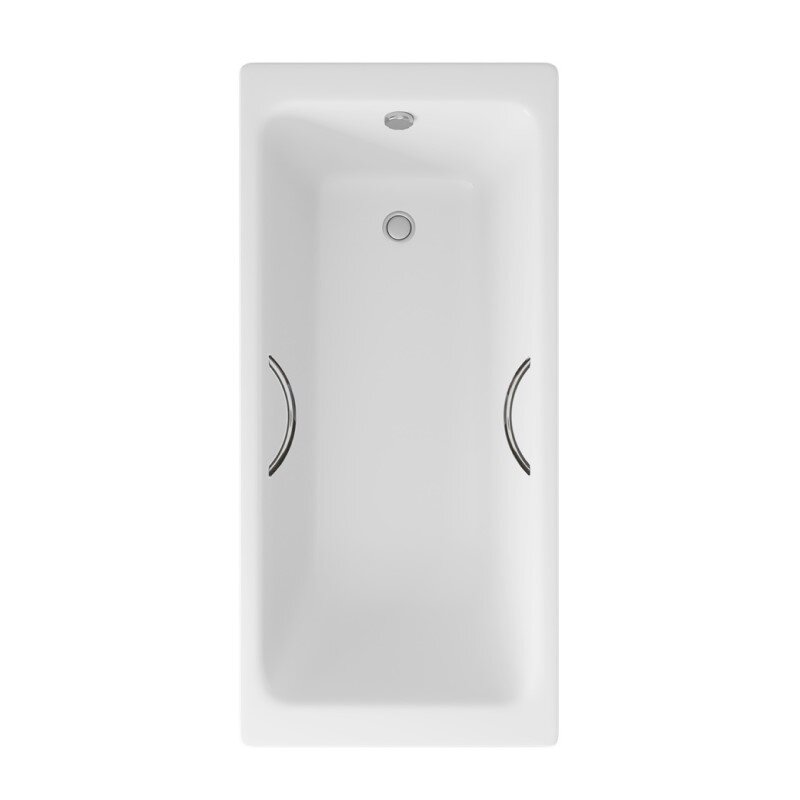 Изображение товара Ванна чугунная Delice Parallel DLR220505R, 170 х 70 см, без покрытия, с ручками хром, цвет белый