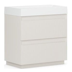 Изображение товара Тумба под раковину Belux Базель Н 80-02, 4810924283467, 80 см, напольная, светлый миндаль матовый