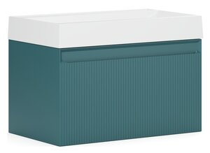 Изображение товара Тумба под раковину Belux Базель НП 80-01, 80 см, голубой малахит матовый, подвесная