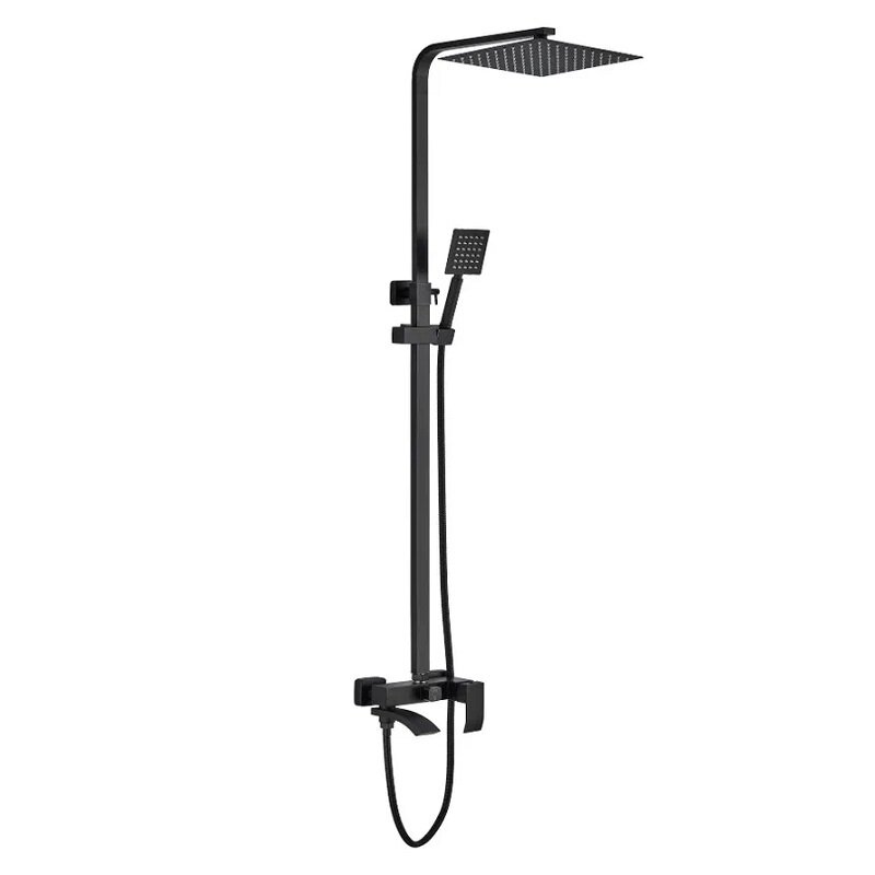 Изображение товара Душевая система ALMAes Eco, GK-0315, с каскадным изливом, цвет черный матовый