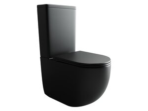 Изображение товара Унитаз-компакт Ceramicanova Metropol CN4001MB, безободковый, крышка-сиденье микролифт, черный матовый