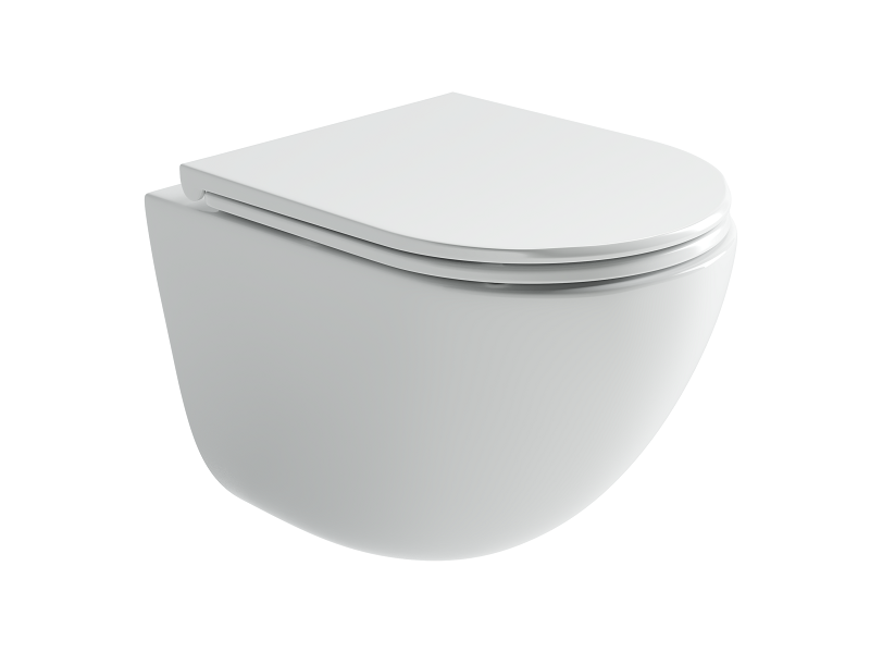 Изображение товара Подвесной унитаз Ceramicanova Vogue CN4008T торнадо белый безободковый со сиденьем микролифт