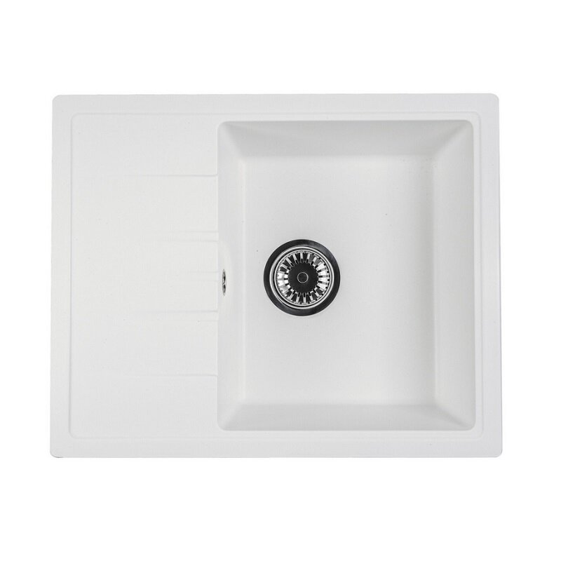 Изображение товара Мойка кухонная Reflexion Plato RX1457WH, 57 см, искусственный камень, белый