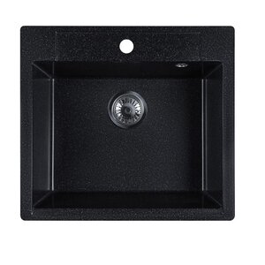 Изображение товара Мойка кухонная Reflexion Cubi RX1555CL, 57 см, искусственный камень, уголь