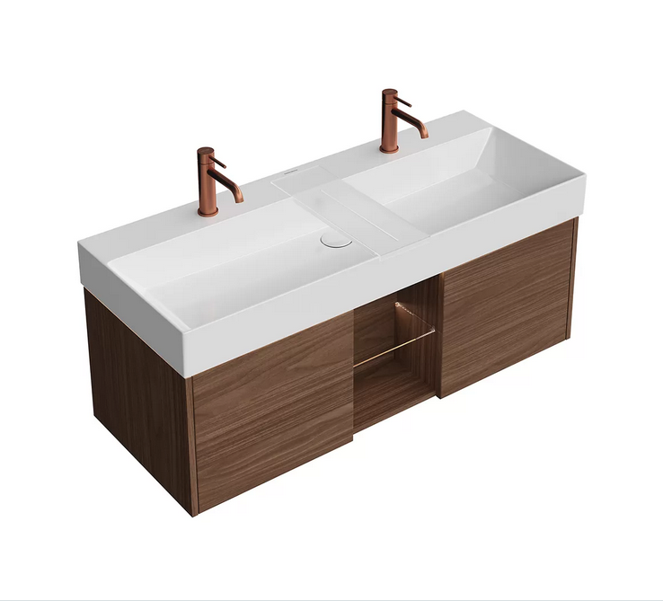 Изображение товара Тумба под раковину Kerama Marazzi Grande/Гранде, GR.120.2.SNUT, 120 см, подвесная, с подсветкой, цвет коричневый Изображение товара Тумба под раковину Kerama Marazzi Grande/Гранде, GR.120.2.SNUT, 120 см, подвесная, с подсветкой, цвет коричневый