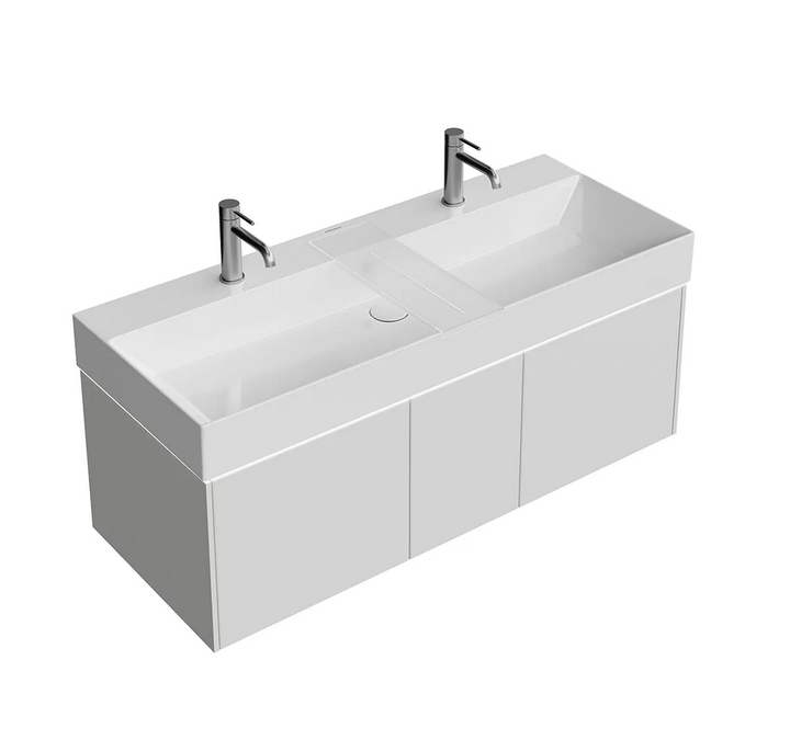 Изображение товара Тумба под раковину Kerama Marazzi Grande, GR.120.3.AGR.M, 120 см, подвесная, с подсветкой, цвет серый