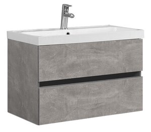 Изображение товара Тумба под раковину Belux Бостон НП 80-02, 4810924288042, 80 см, подвесная, бетон чикаго светло-серый