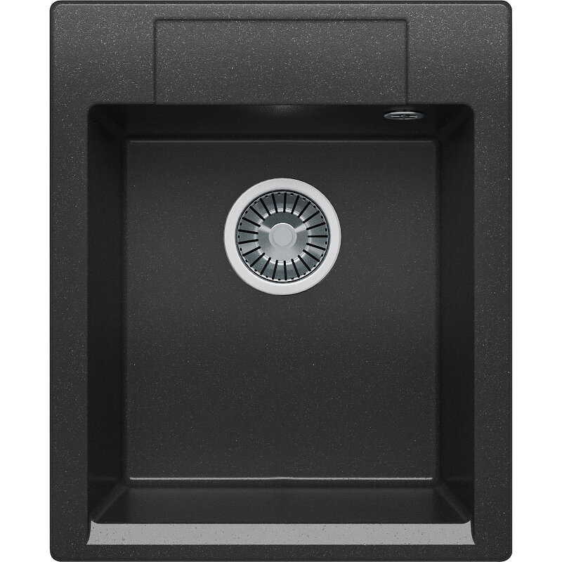 Изображение товара Мойка кухонная Polygran Argo-420 №16 627321, 42 см, искусственный камень, черный