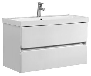 Изображение товара Тумба под раковину Belux Бостон НП 90-02, 4810924288073, 90 см, подвесная, белый глянцевый