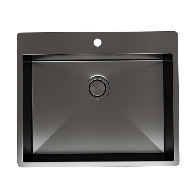 Изображение товара Мойка кухонная Reflexion Iseo RX2260BL 60 см вороненая сталь Gunmetal