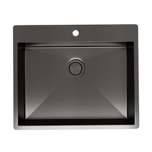 Изображение товара Мойка кухонная Reflexion Iseo RX2260BL, 60 см, нержавеющая сталь, PVD вороненая сталь, gunmetal