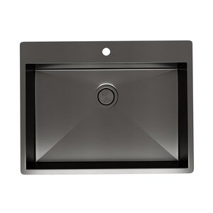 Изображение товара Мойка кухонная Reflexion Iseo RX2265BL, 65 см, нержавеющая сталь, PVD вороненая сталь, gunmetal