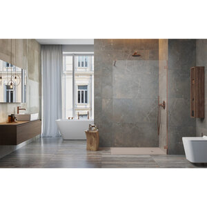 Изображение товара Душевая стенка Radaway Essenza Pro 10103085-93-01, 85 см, Walk-in, стекло прозрачное, профиль брашированная медь