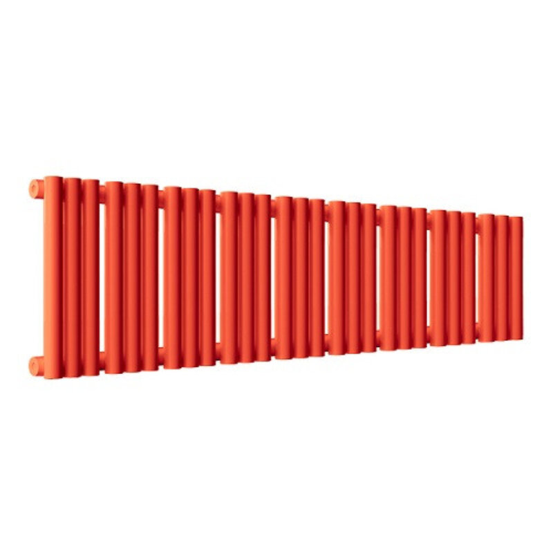 Изображение товара Радиатор стальной трубчатый Empatiko Takt S1-1072-200 Scarlet Red, ширина 107.2 см, высота 23.6 см, 27 секций, боковое подключение, рябиновый красный