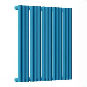 Изображение товара Радиатор стальной трубчатый Empatiko Takt S1-592-500 Evening Blue, ширина 59.2 см, высота 53.6 см, 15 секций, боковое подключение, вечерний синий