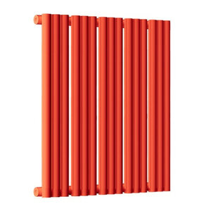Изображение товара Радиатор стальной трубчатый Empatiko Takt S1-592-500 Scarlet Red, ширина 59.2 см, высота 53.6 см, 15 секций, боковое подключение, рябиновый красный