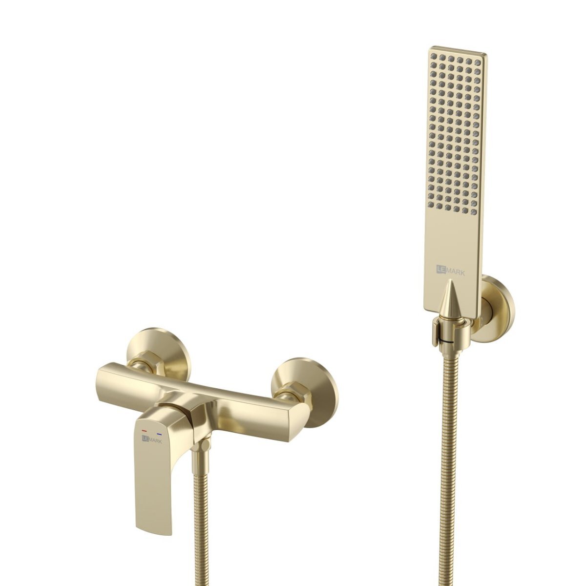 Изображение товара Смеситель для душа Lemark Ursus LM7203BG с душевым гарнитуром золото брашированное