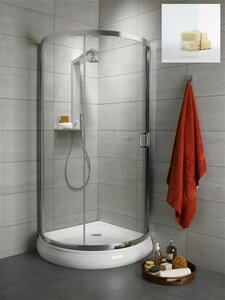 Изображение товара Душевой уголок Radaway Premium Plus B 30473-01-02N, 90 х 90 см, стекло сатин, профиль хром