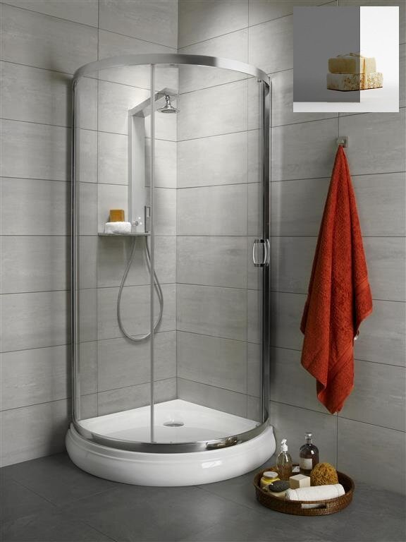 Изображение товара Душевой уголок Radaway Premium Plus B 90x90 см графит стекло хром профиль