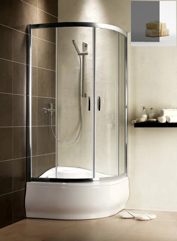 Изображение товара Душевой уголок Radaway Premium Plus A 80x80 см графит стекло хром профиль
