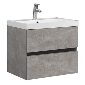 Изображение товара Тумба под раковину Belux Париж НП 60-02 60 см подвесная бетон чикаго светлый серый