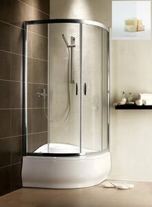 Изображение товара Душевой уголок Radaway Premium Plus A 30401-01-02N, 90 х 90 см, стекло сатин, профиль хром
