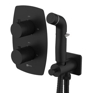 Изображение товара Гигиенический душ Lemark Ursus LM7240BL со смесителем, термостатический, черный