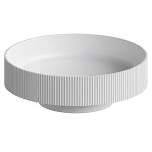 Изображение товара Раковина Boheme Corian 801-R-MW накладная диаметр 40 см белый матовый