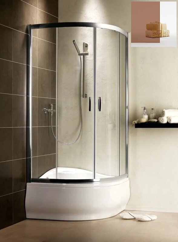 Изображение товара Душевой уголок Radaway Premium Plus A 90x90 коричневое стекло хром