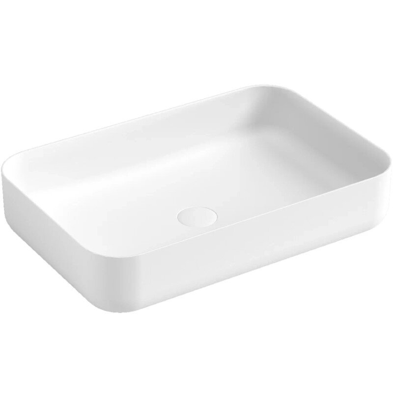 Изображение товара Раковина Boheme Corian 879-60-MW накладная 60x40 см белая