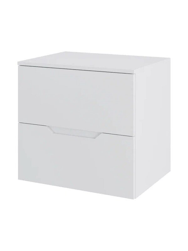 Изображение товара Подвесная тумба под раковину Orange Line 60 см МДФ Soft Touch белая матовая