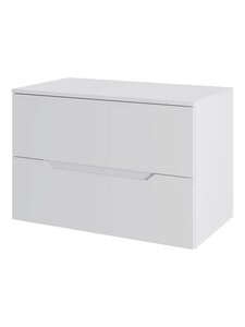 Изображение товара Тумба под раковину Orange Line 80 см, Li-80TuwMDF, подвесная, цвет белый матовый Soft Touch