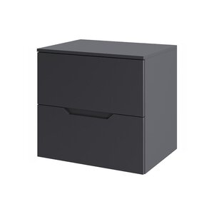 Изображение товара Тумба под раковину Orange Line 60 см, Li-60TugMDF, подвесная, цвет графит матовый Soft Touch