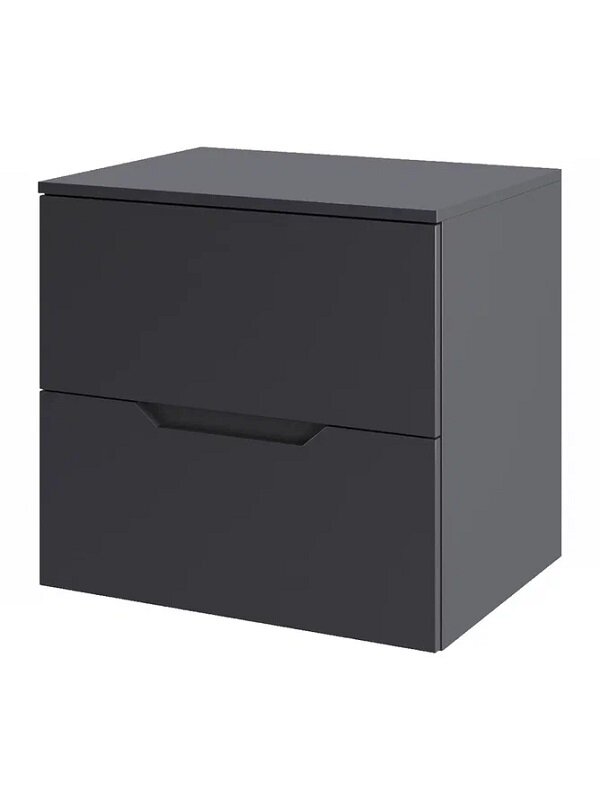 Изображение товара Подвесная тумба под раковину Orange Line 60 см графит Soft Touch МДФ