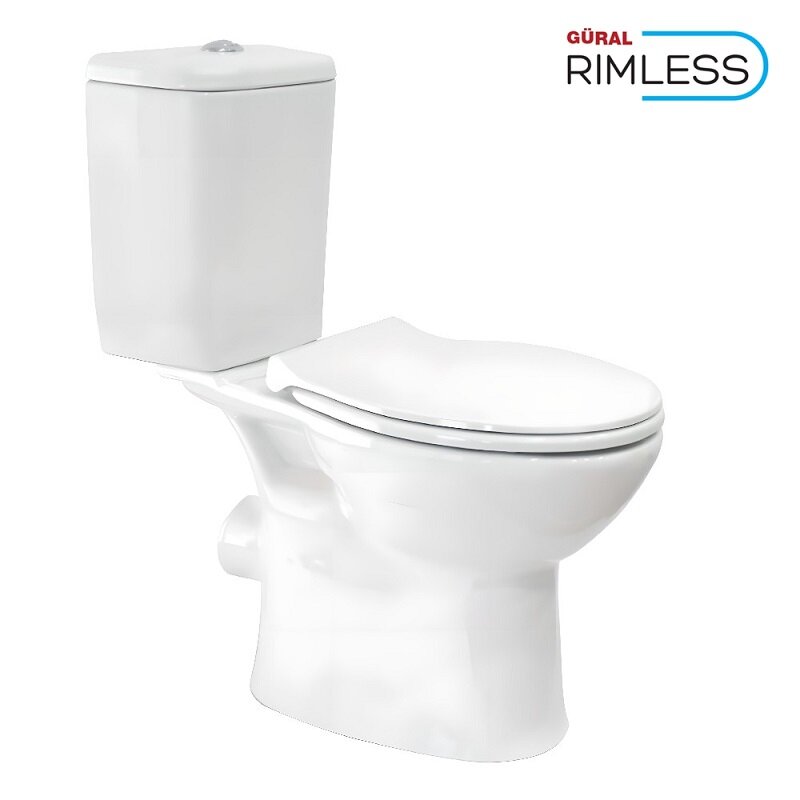 Изображение товара Унитаз-компакт Gural VIT Carmina безободковый с мягким закрыванием 78.5 см белый