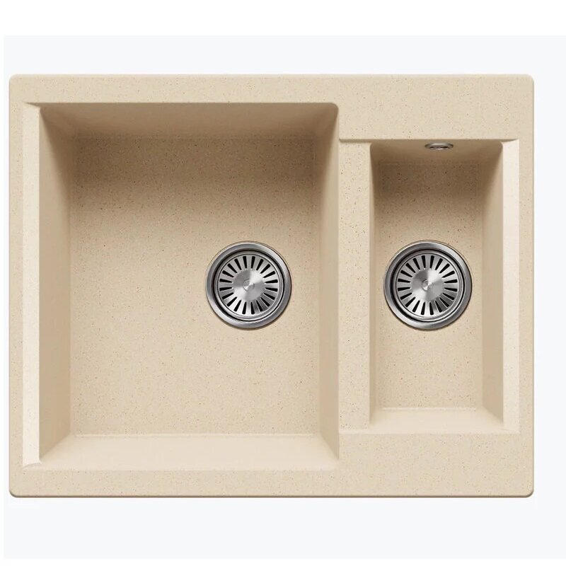 Изображение товара Кухонная мойка Polygran Brig-620 из искусственного камня 62 см бежевая